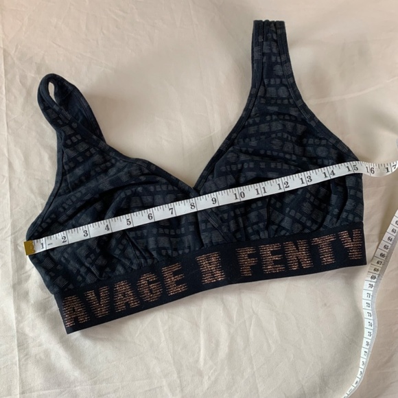 Forever Savage X Fenty Bralette size 1X 95% cotton 5% elastane black & gold - Picture 6 of 6